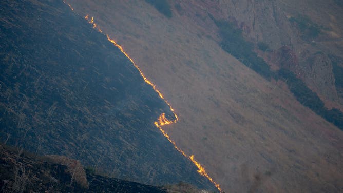This image shows the Sandhurst Fire on Saturday, July 20, 2024.