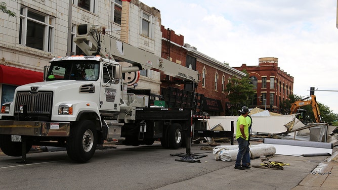 The Illinois Rock and Roll Museum on Route 66 sustained significant damage in Joliet due to the derecho on Monday.