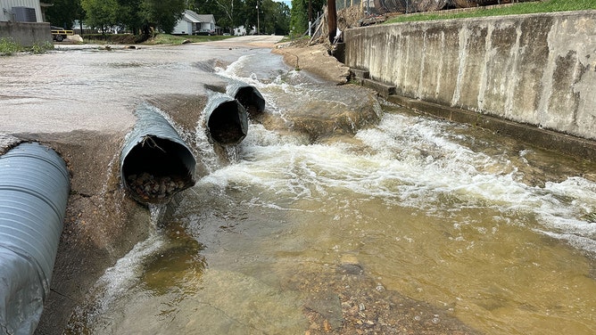 Yellville, Arkansas, experienced a Flash Flood Emergency on Wednesday as rain drenched the state. The town's sheriff reported that at the height of the flooding, there was about 4 feet of water around a nursing home. Over 86 people were evacuated from the nursing home as the floodwaters crept into the building.
