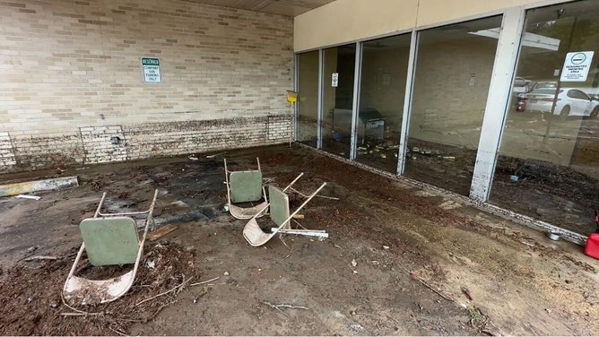 Yellville, Arkansas, experienced a Flash Flood Emergency on Wednesday as rain drenched the state. The town's sheriff reported that at the height of the flooding, there was about 4 feet of water around a nursing home. Over 86 people were evacuated from the nursing home as the floodwaters crept into the building.