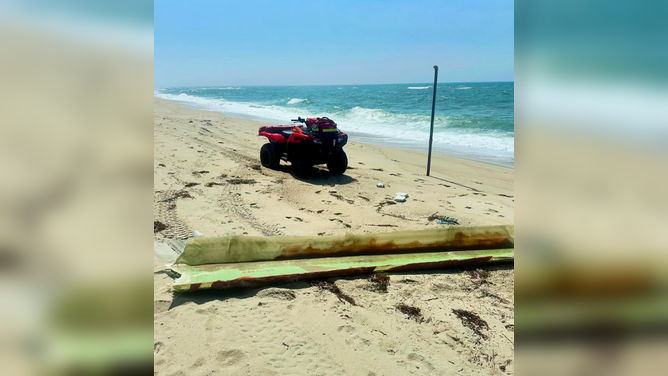 Debris from a Vineyard Wind turbine on Nantucket south shore beaches on July 16, 2024.