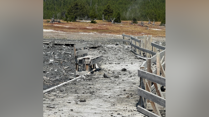 After the explosion at Yellowstone National Park.