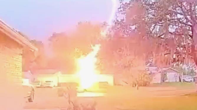 Lightning strike in Valrico, Florida. 