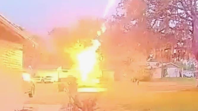 Lightning strike in Valrico, Florida. 