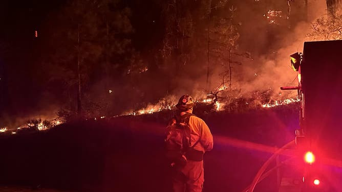 Photo of the Falls Fire in eastern Oregon