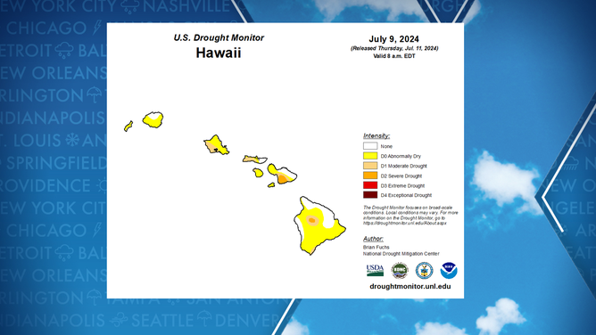 Latest Hawaii drought map