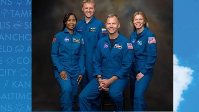 NASA astronauts Zena Cardman, Nick Hague, Stephanie Wilson, as well as Roscosmos cosmonaut Alexander Gorbunov