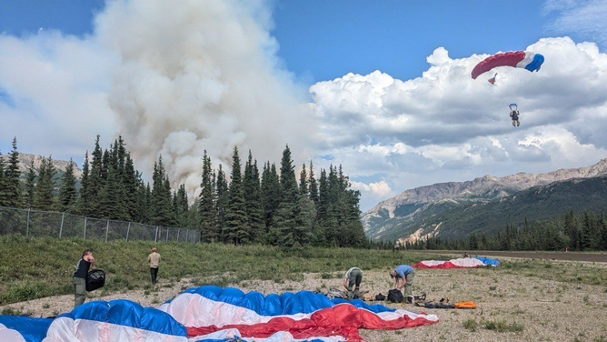 Smokejumpers arriving on scene in Denali National Park and Preserve on June 30, 2024 to assist with the Riley Fire.