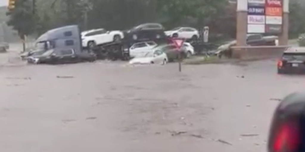 Water rescue underway in Connecticut after flash floods cause mudslides