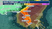 The Daily Weather Update from FOX Weather: Invest 97L inches closer to Gulf of Mexico