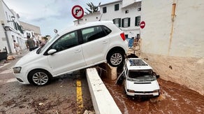 Watch: Vehicles swept away by raging floodwater in Menorca