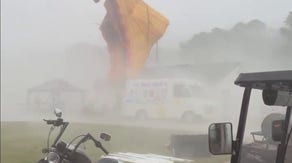 Severe thunderstorm causes bounce house to go airborne in Alabama