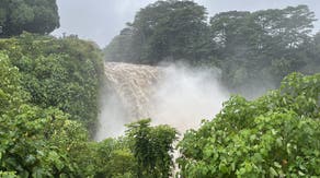 Before and after: Hurricane Hone’s rainfall transforms Hawaii’s Rainbow Falls