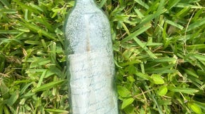 Florida resident finds WWII-era letter in a bottle scattered amid Hurricane Debby debris