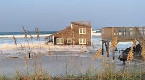 Watch: Hurricane Ernesto’s swell causes North Carolina house to collapse into ocean