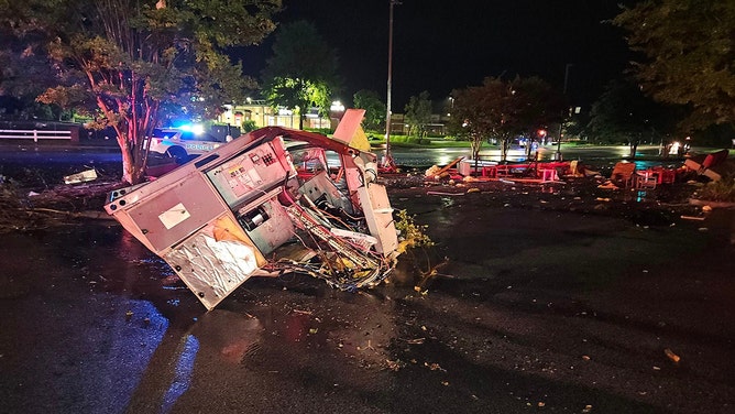 A tornado hit the eastern side of Moncks Corner, South Carolina, on Monday evening.