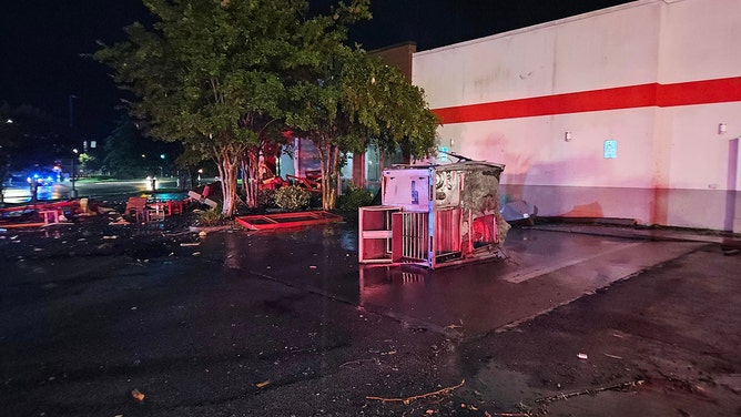 A tornado hit the eastern side of Moncks Corner, South Carolina, on Monday evening.