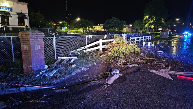 A tornado hit the eastern side of Moncks Corner, South Carolina, on Monday evening.