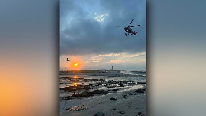 Two men were also rescued from a jetty along the Jersey Shore as dangerous rip currents impacted the area, the Barnegat Light Volunteer Fire Company No. 1 said on Facebook.