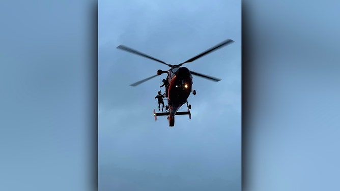 Two men were also rescued from a jetty along the Jersey Shore as dangerous rip currents impacted the area, the Barnegat Light Volunteer Fire Company No. 1 said on Facebook.