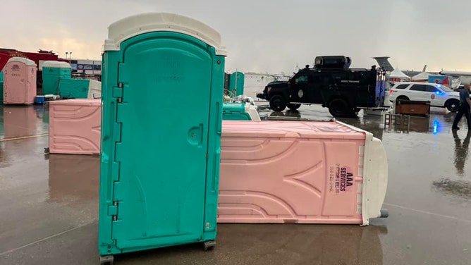 Ten people are recovering from injuries they suffered when a wild storm hit McConnell Air Force Base in Kansas over the weekend.