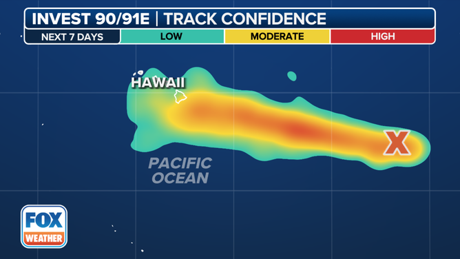 Invest 90E/91E track confidence.