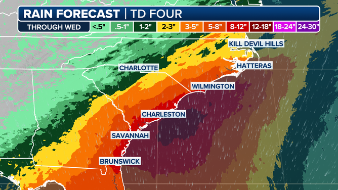 Here's a rain outlook through Wednesday of next week.