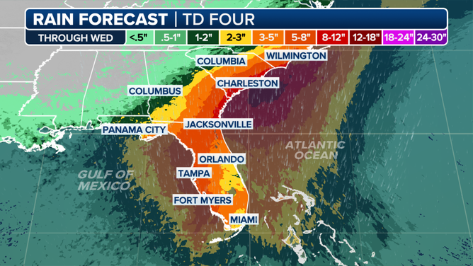 Here's a rain outlook through Wednesday of next week.