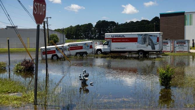 Flood waters from Debby