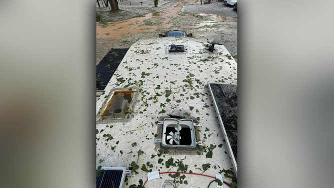 Late Monday afternoon, a supercell developed across northeast Wyoming and tracked directly over Devils Tower, Wyoming, where it caused extensive damage to trees, buildings, campers and vehicles.