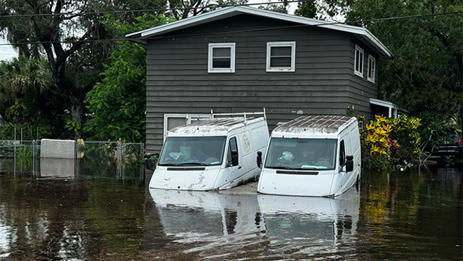This image shows flooding from Tropical Storm Debby in Sarasota, Florida.