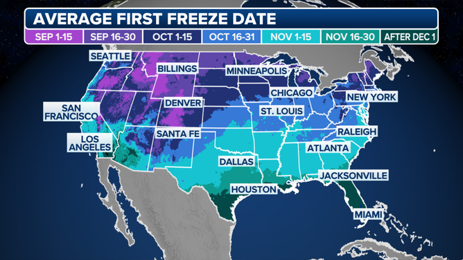 Average first freeze.