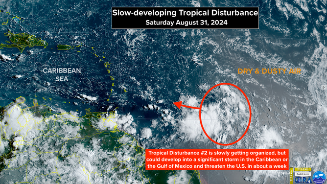 Slow-developing tropical disturbance.