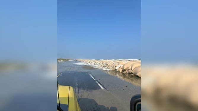 Flooding along SR 12 in the Outer Banks