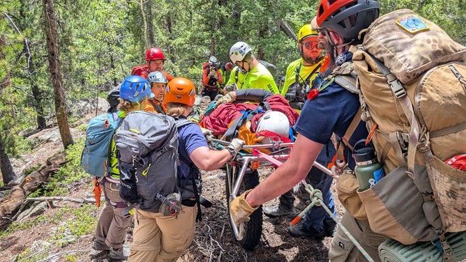 Search crews rescue a missing hiker on Mt. Shavano.