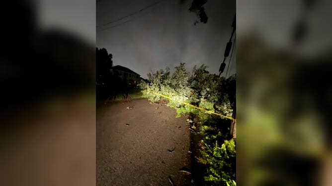 Tornado damage in in Milltown, Delaware on Thursday evening.