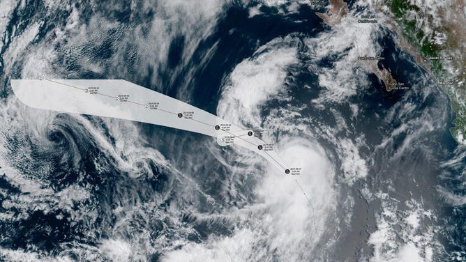 Tracks of Tropical Storms Emilia and Fabio in the eastern Pacific