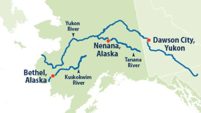 アラスカ川の地図