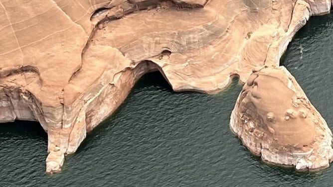 Arch collapse in Rock Creek Bay in Glen Canyon National Recreation Area