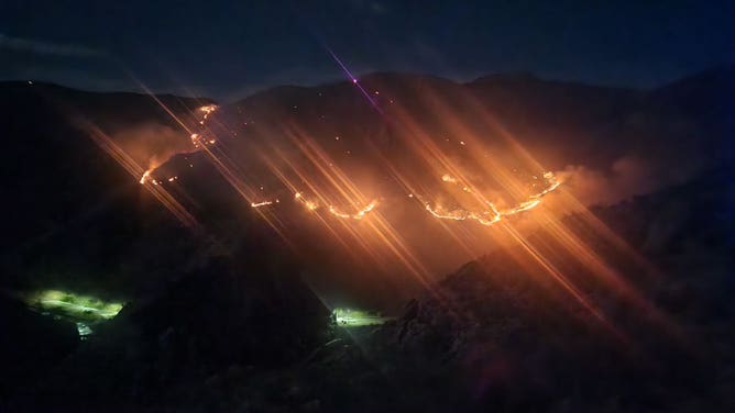 The Goltra Fire burning west of Golden, Colorado on Aug. 20, 2024.