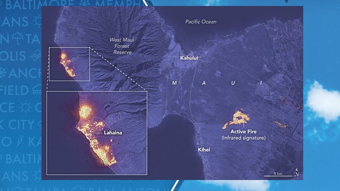 Maui fire burn map