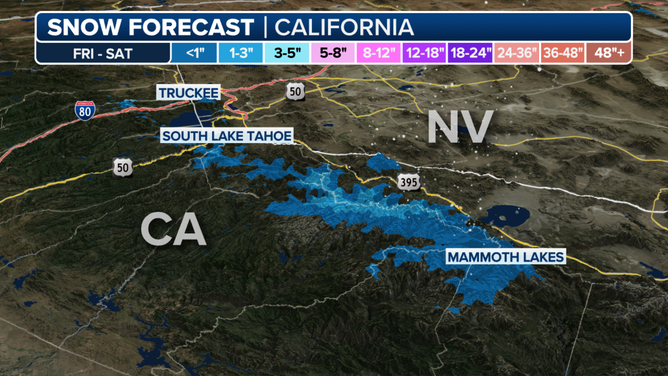 Expected snowfall.