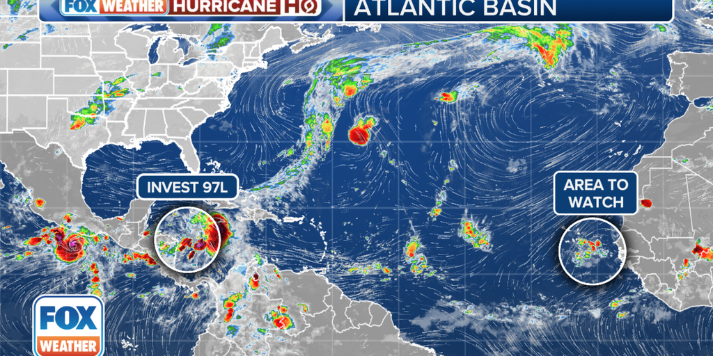 FOX Weather’s daily weather update: Invest 97L alerts the Gulf Coast