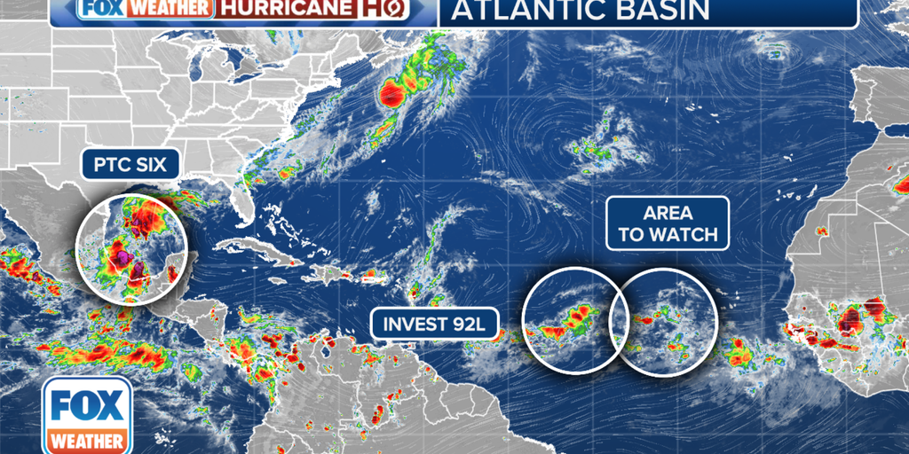 Invest 92L, second tropical disturbance monitored for development in