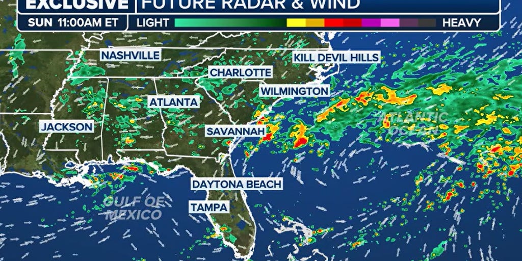 Name or not, tropical rain is destined for the Carolinas