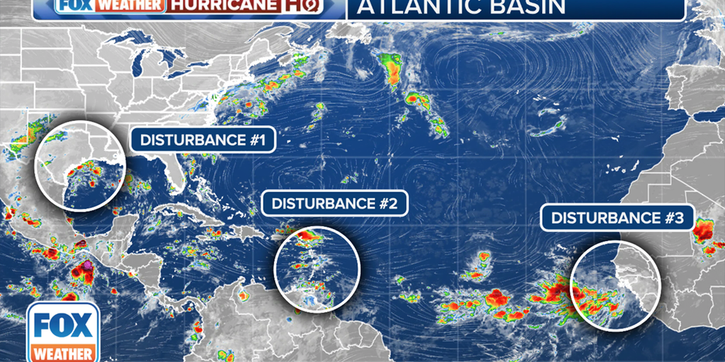 3 areas in the Atlantic are being monitored for possible tropical development