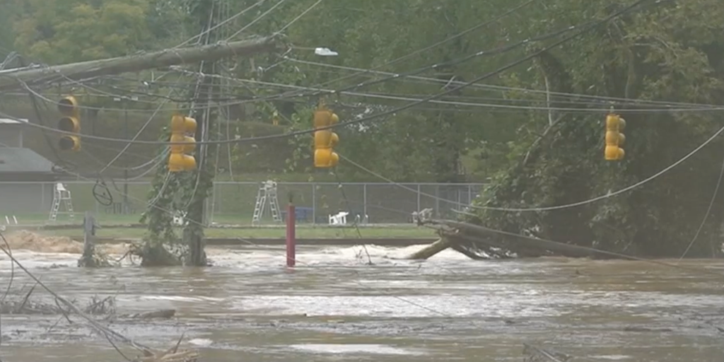 Flooding in Helene knocks out power and water to much of Asheville