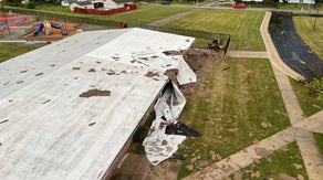 Indiana elementary school blasted by strong winds leaving extensive roof damage