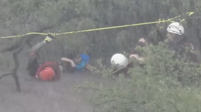 Drone video shows 3-year-old child, 4 adults saved from powerful flood in Texas