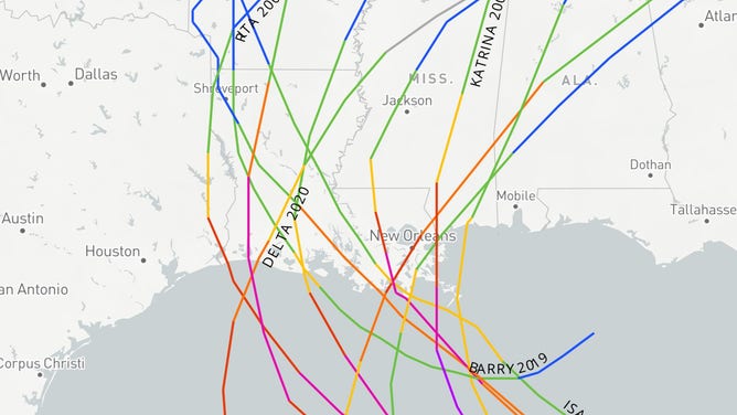 Hurricane strikes on the Louisiana coastline since 2000